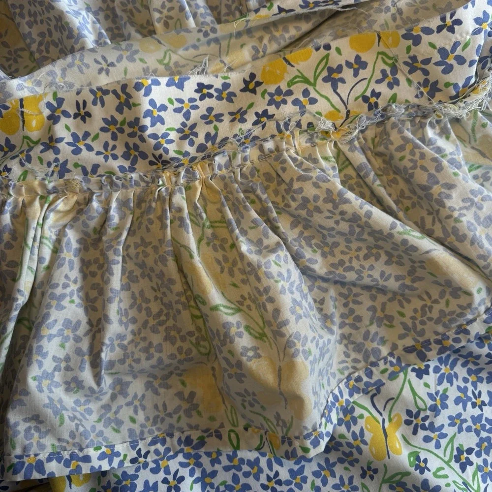 RARE VTG Custom‎ Daybed Bedding Set J.P. Stevens Butterfly Floral 11 Pc Sofa